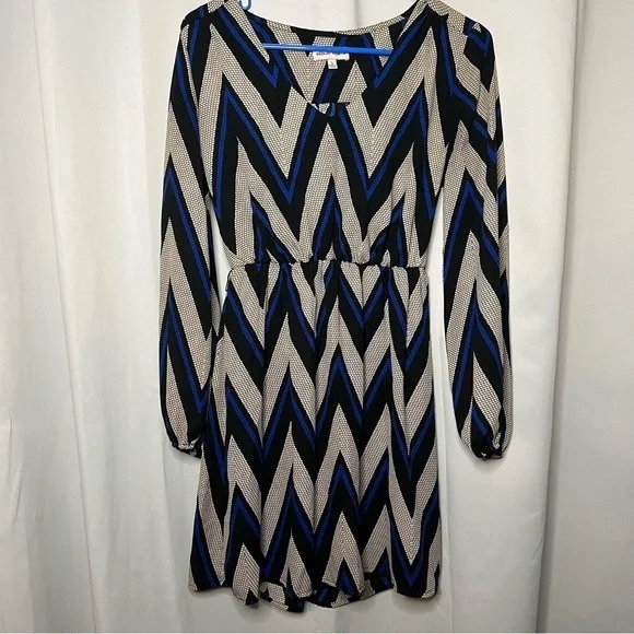 knee length dresses for ladies Apricot Chevron Shimmer Jacquard Mini Wrap Dress- Teal – Howard & Marge  Boutique main image 0